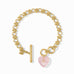 Heart Link Bracelet in Pink Quartz by Julie Vos