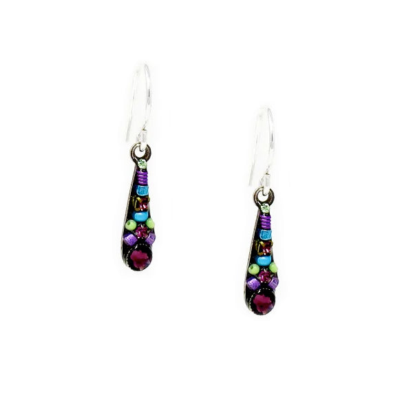 Amethyst Camelia Small Earrings by Firefly Jewelry