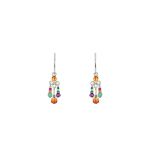 Multi Color Short Delicate Earrings by Firefly Jewelry