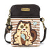 Cat Gen II Cellphone Crossbody in Brown Stripe by Chala