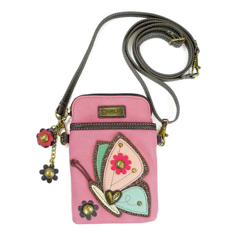 Butterfly Cellphone Crossbody in Guava