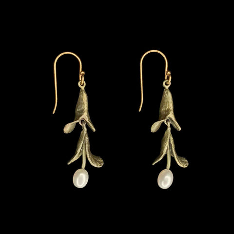 Spiral Post Dangle Wire Earrings by Michael Michaud