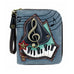 Piano Zip-Around Wallet in Indigo by Chala