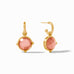 Honeybee Hoop and Charm Earrings in Iridescent Melon by Julie Vos