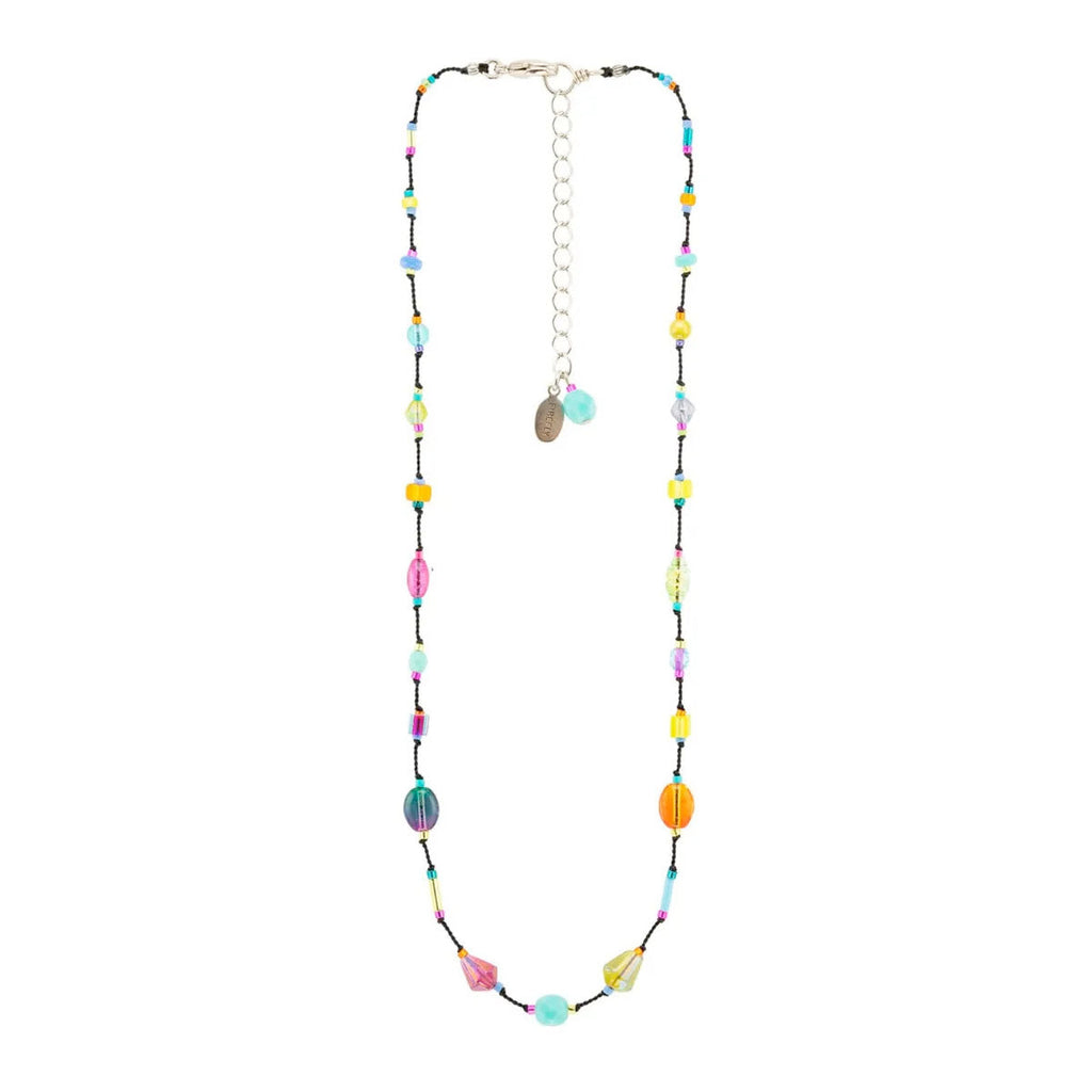 Multi Color Silk Thread Necklace by Firefly Jewelry