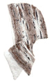 Birch with Cuddly Ivory Luxury Faux Fur Hoodie Scarf