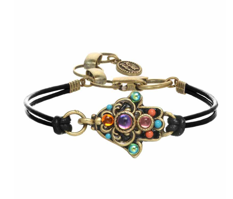 Multi Color Side Hamsa Bracelet