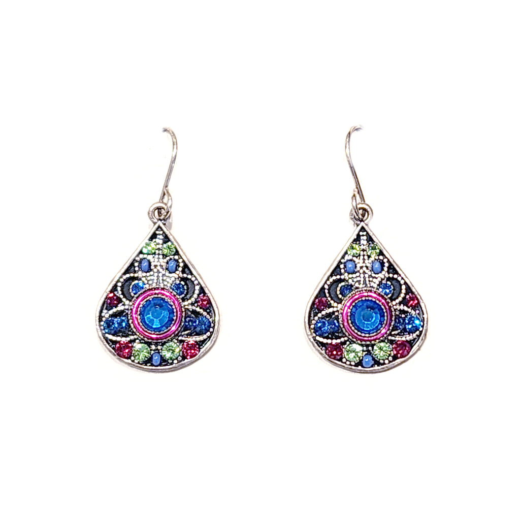 Bermuda Blue Large Filigree Earrings by Firefly Jewelry