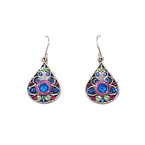Bermuda Blue Large Filigree Earrings by Firefly Jewelry