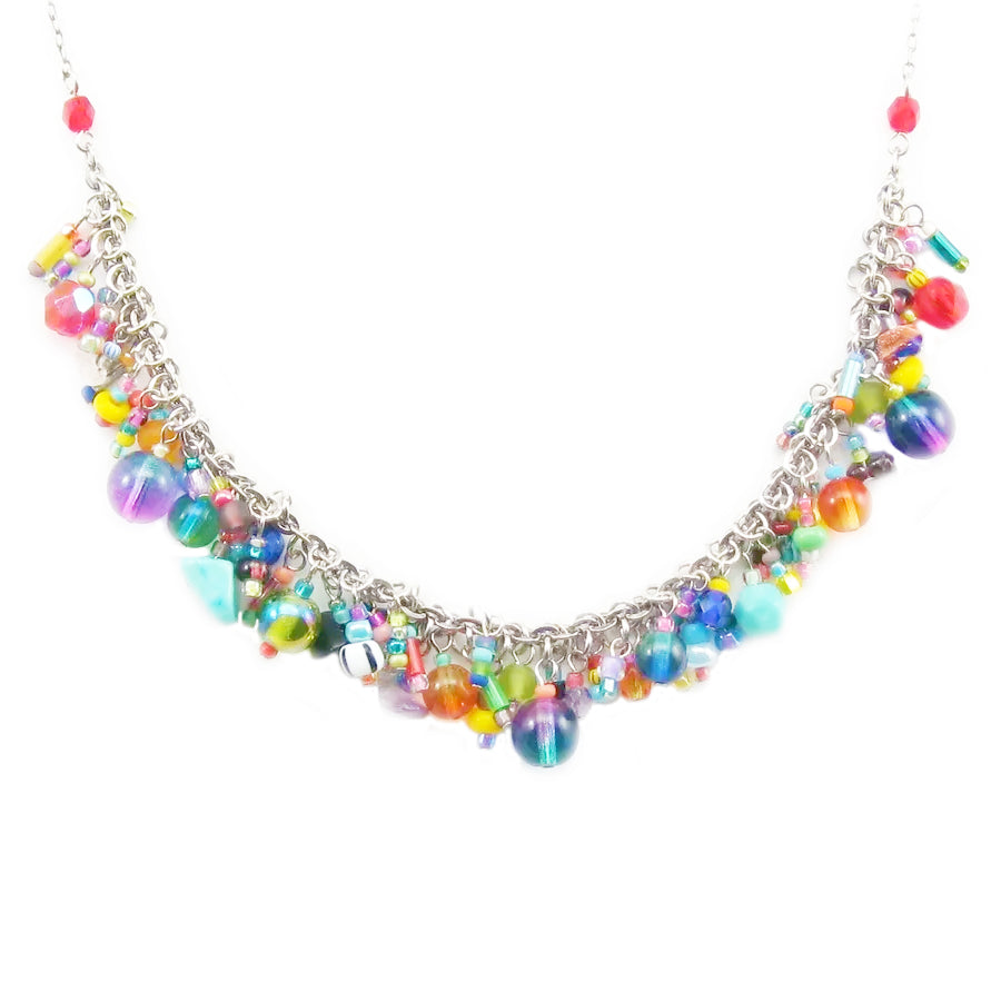 Multi Color Confetti Necklace by Firefly Jewelry