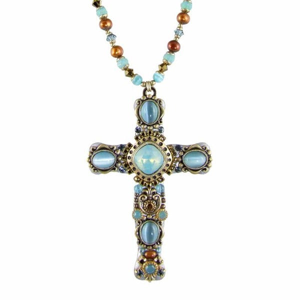 Opal Large Cross Necklace