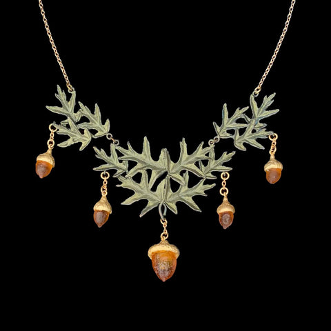 Pin Oak 16 Inch Adjustable Statement Necklace by Michael Michaud