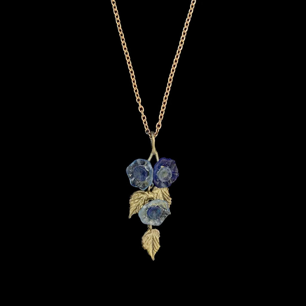 Morning Glory 16 Inch Adjustable Pendant Necklace by Michael Michaud
