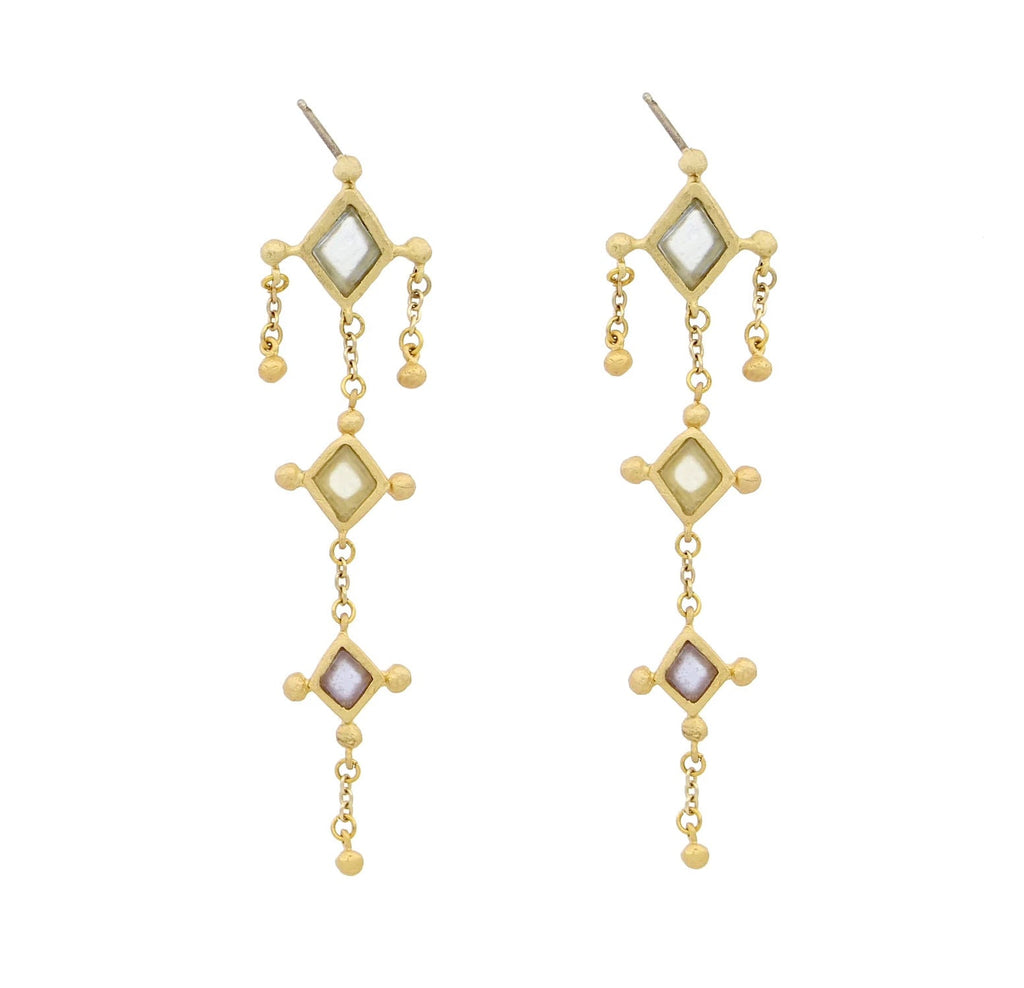 Constellation Triple Drop Post Earrings by Michael Michaud