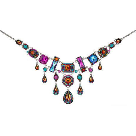 Multi Color Contessa Large Elaborate Necklace by Firefly Jewelry