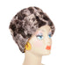 Mocha with Cuddly Sand Luxury Faux Fur Cuffed Pillbox Large