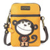 Monkey Cellphone Crossbody in Yellow