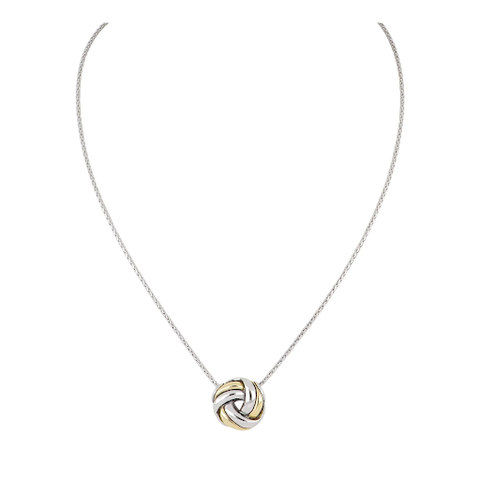 Infinity Love Knot Collection - Two-Tone Slider Necklace by John Medeiros