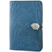 Small Leather Journal - Dragonfly Pond in Sky Blue