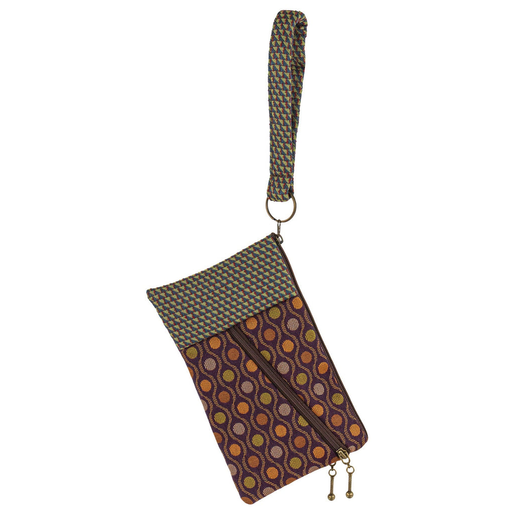 Maruca Beetle Wristlet in Peacock Wine