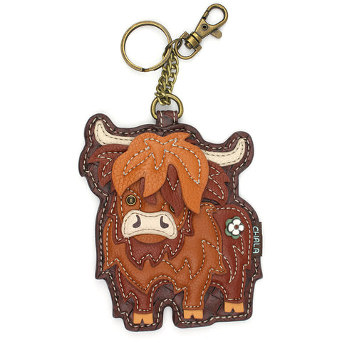Highland Cow Coin Purse and Key Chain by Chala