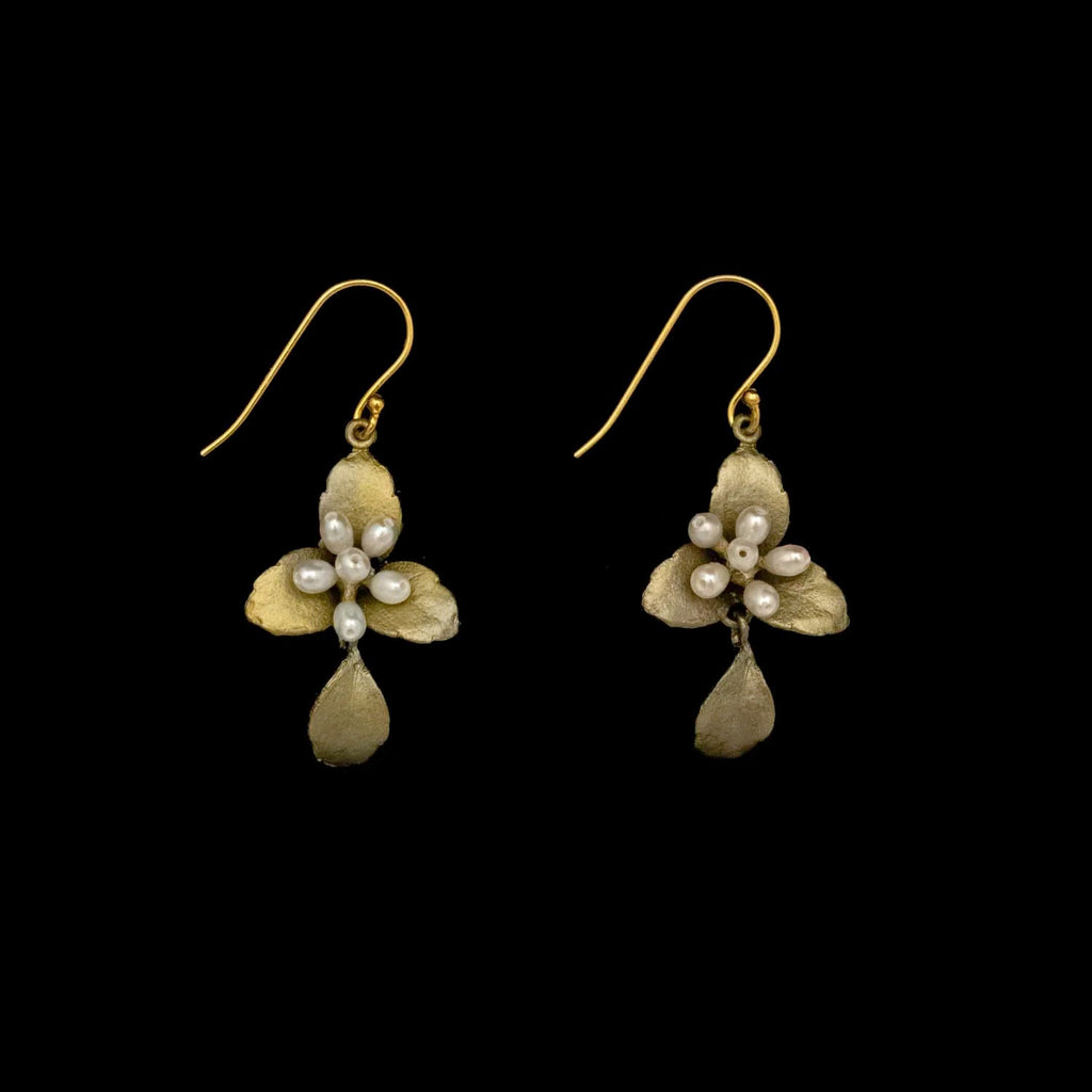 Pachysandra Wire Earrings by Michael Michaud