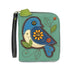 Blue Bird Zip-Around Wallet in Teal by Chala