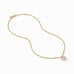 Heart Delicate Necklace in Pink Quartz by Julie Vos
