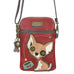 Chihuahua Cellphone Crossbody in Burgundy