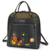 Monarch Butterfly Convertible Backpack Purse in Black by Chala