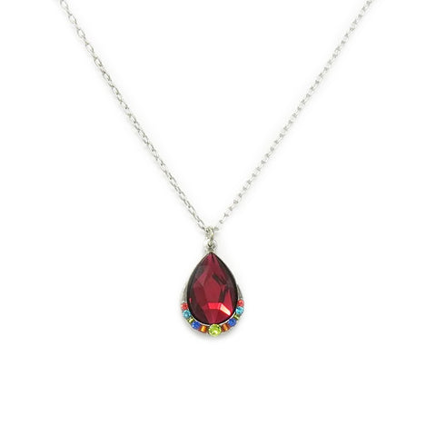 Scarlet Simple Drop Wide Pendant Necklace by Firefly Jewelry