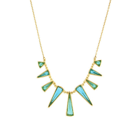 Teal and Turquoise Trinity 16 Inch Adjustable Necklace by Michael Michaud