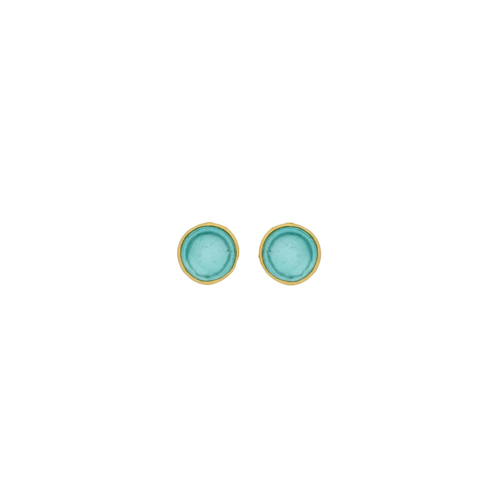 Teal Bubble Post Earrings by Michael Michaud