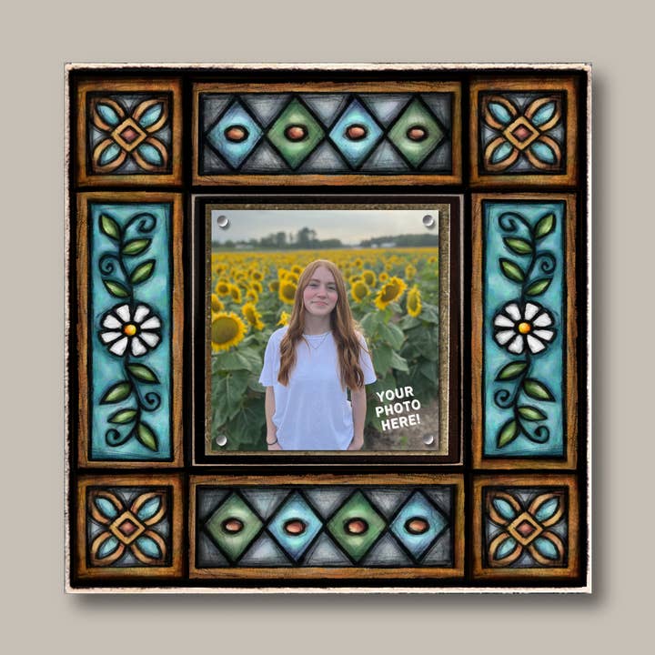 Daisy Flower Small Wood Frame