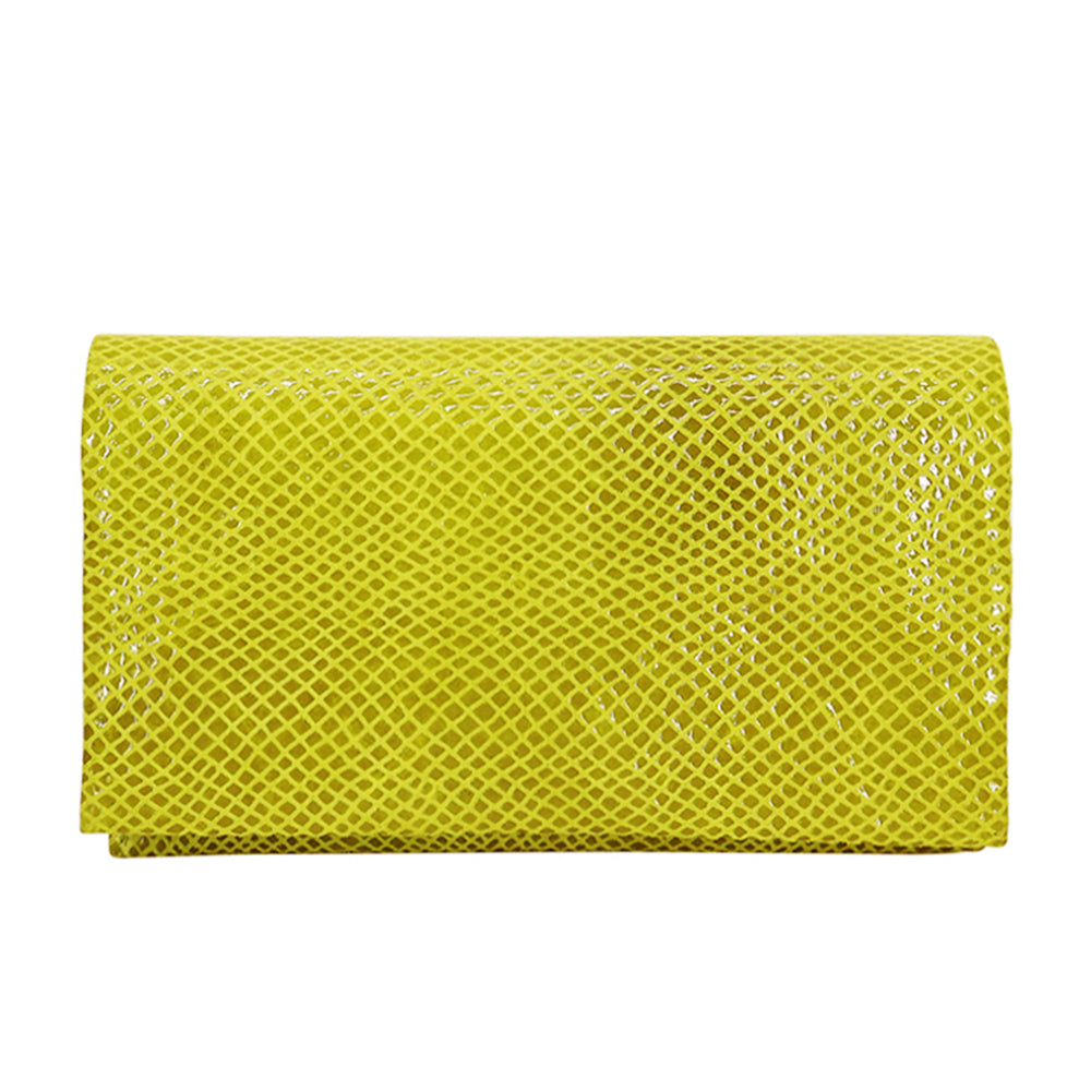 Gio Leather Wallet in Chartreuse