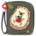 Hedgehog A Zip-Around Wallet in Olive by Chala