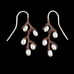 Pussy Willow Drop Frozen Wire Earrings by Michael Michaud