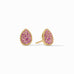 Pave Teardrop Stud Earrings in Pink Tourmaline by Julie Vos