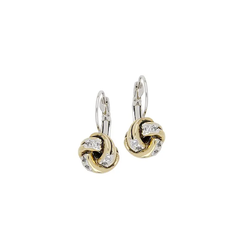 Infinity Love Knot Jewelry Collection - Pav&eacute; Love Knot French Wire Earrings by John Medeiros
