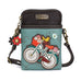 Bicycle Cellphone Crossbody in Teal by Chala