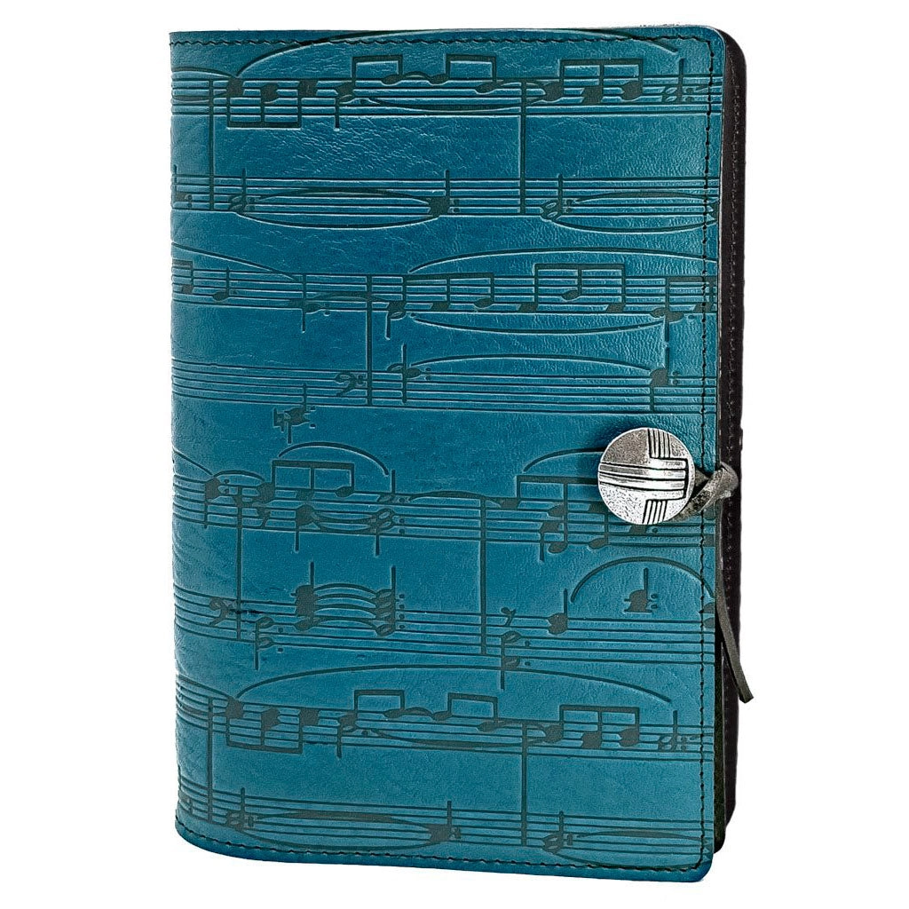 Sheet Music Large Leather Journal in Blue
