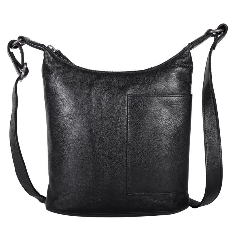 Kerry Leather Crossbody in Black