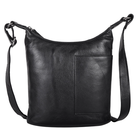 Kerry Leather Crossbody in Black