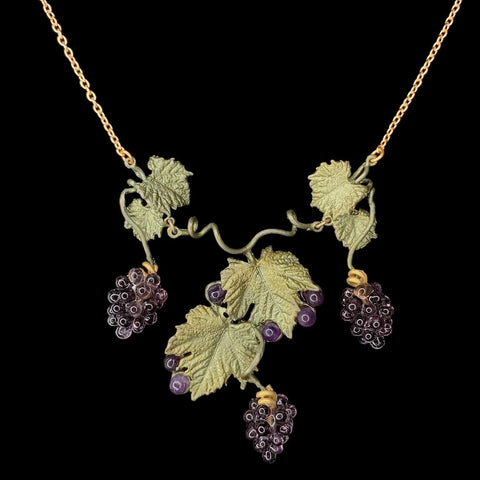Wild Grape 16 Inch Adjustable Statement Necklace by Michael Michaud
