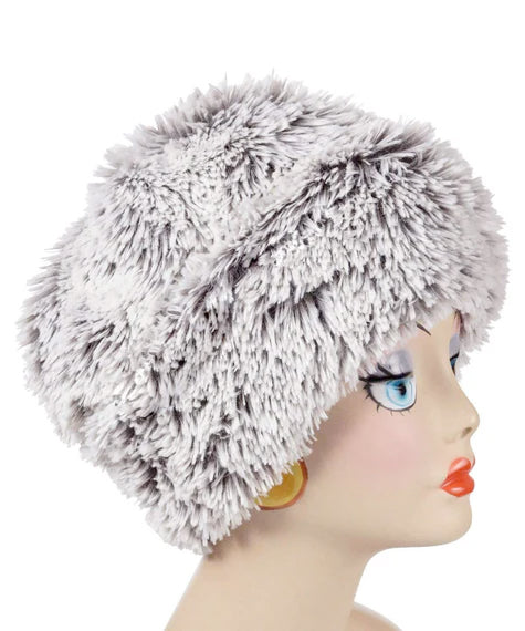 Pearl Fox with Cuddly Fur in Gray Luxury Faux Fur Beanie Medium