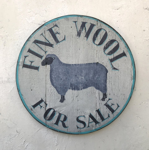 Fine Wool for Sale (Black and Gray Sheep) Americana Art