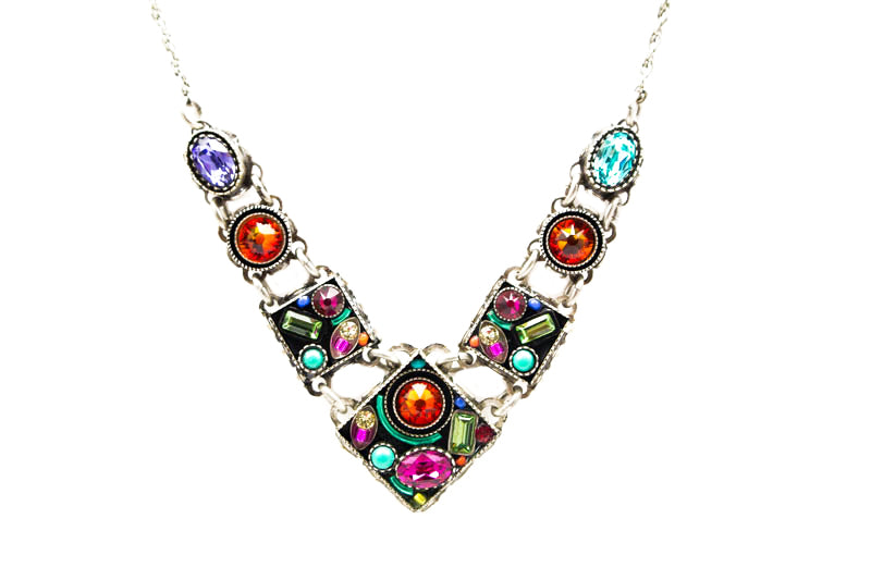 Multi Color Calypso V Necklace Necklace by Firefly Jewelry