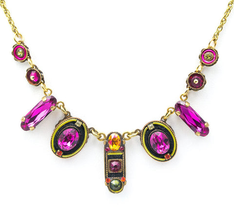 Ruby La Dolce Vita Oval Necklace by Firefly Jewelry