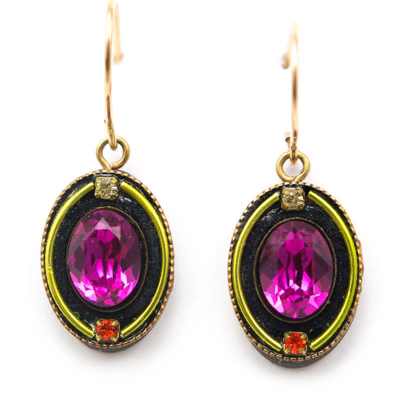 Ruby La Dolce Vita Oval Earrings by Firefly Jewelry
