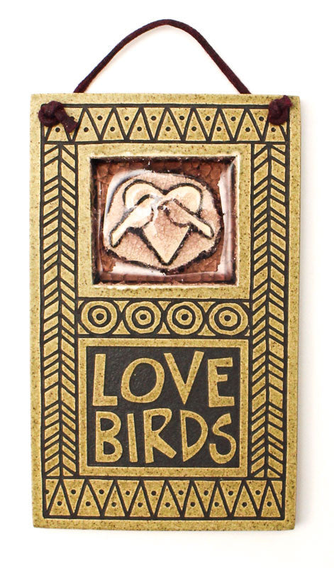 Love Birds Glass and Ceramic Tile